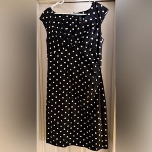 Ralph Lauren black and white polka dot dress